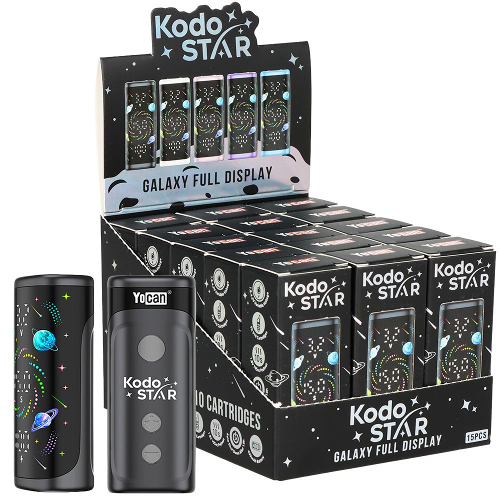 15CT DISPLAY - Yocan Kodo Star 510 Box Mod - 400mAh / Assorted Colors
