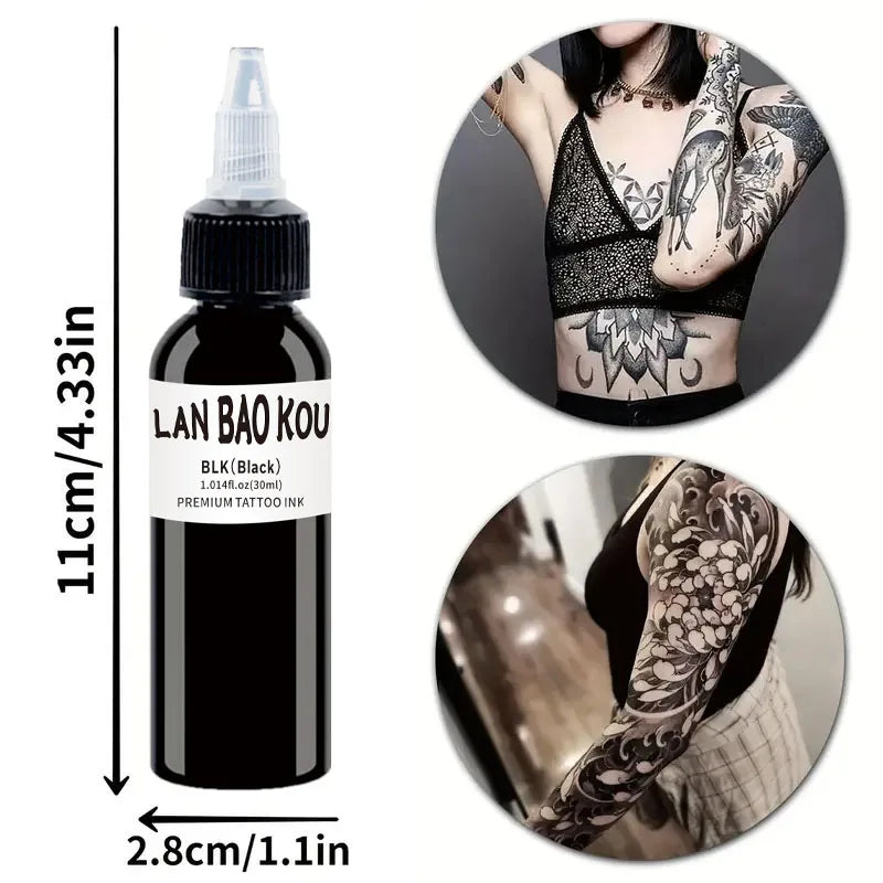 2-Pack 30ml Ultra-Deep Black Tattoo Ink