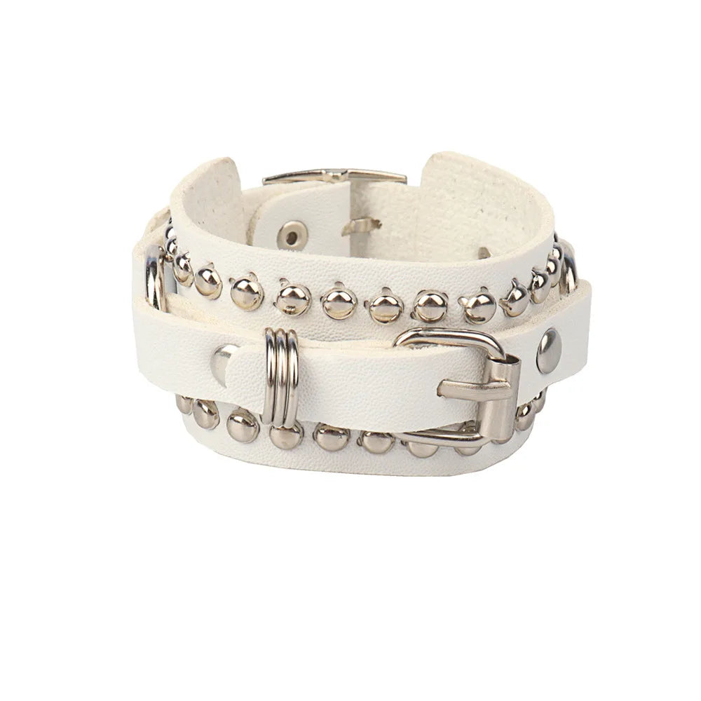 Leather Wristband Bracelet Cuff