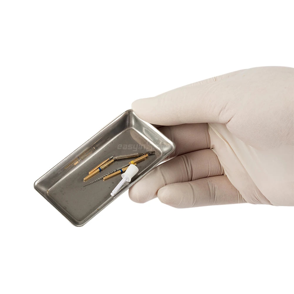 1pc Dental Instrument Tray Stainless Steel Holder for burs Files Dental Medical Tools Nail Tattoo Device Supplies Dish