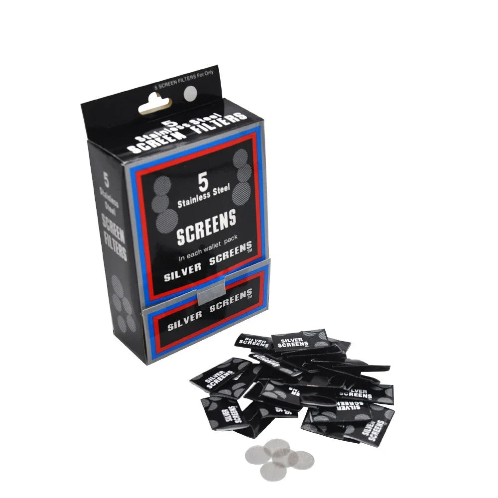 50/100PCS Tobacco Pipe Mesh Filter Silver Screen Hookah Water Pipe 20mm Thick Multifunctional Smoking Accessories