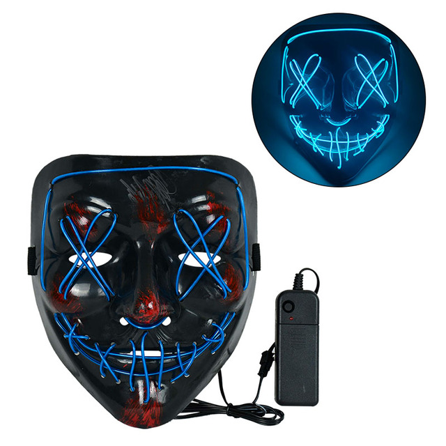 LED Neon Halloween Cosplay Mask