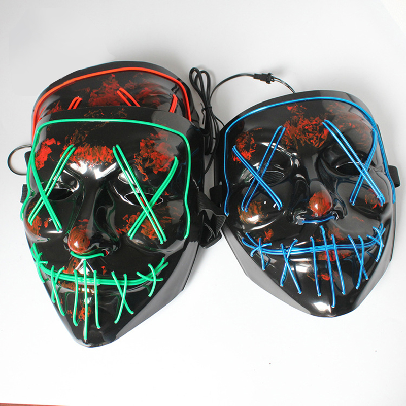 LED Neon Halloween Cosplay Mask