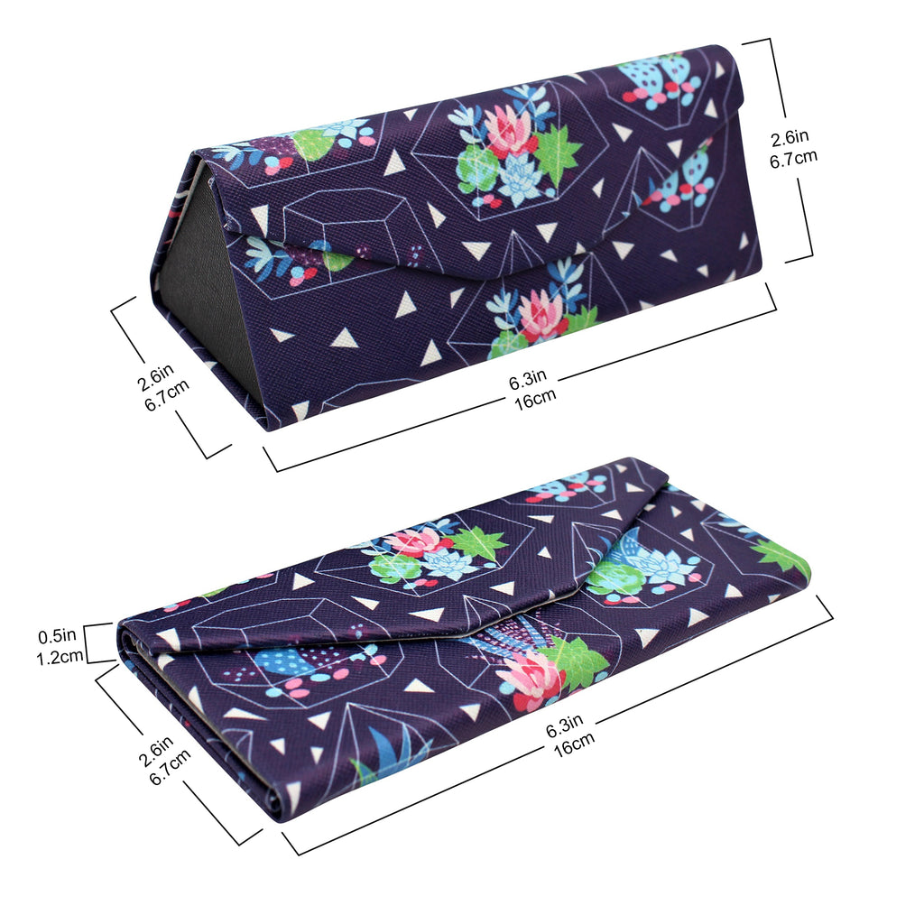 REAL SIC Cactus PU Leather Glasses Case – Succulent Terrarium