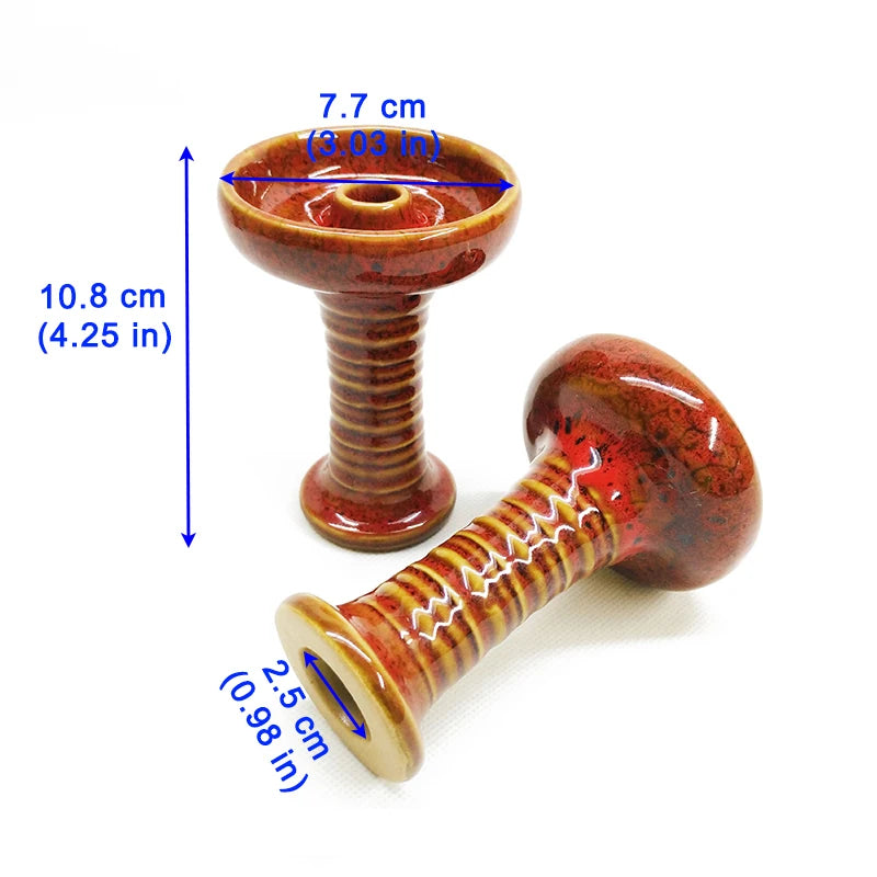 Ceramic Phunnel Hookah Bowl Funnel Hookha Flavor Cup Narguile Accessory Shisha Holder Nargila Container Nargile Parts for Burner