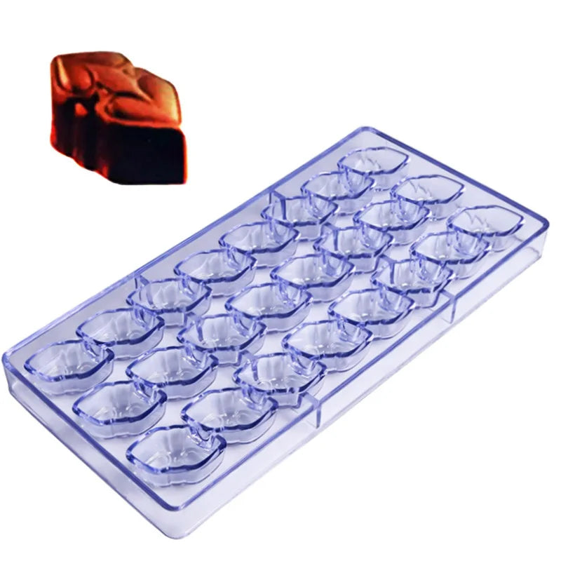 1PC Chocolate Mold for Festival Valentine Day Household Kitchen DIY Baking Tool Plastic Homemade Candies Rose Heart-shaped TMZ