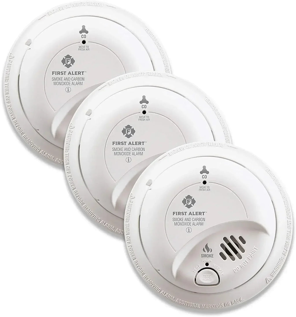 3 Hardwired Smoke and Carbon Monoxide (CO) Detector with Battery Backup