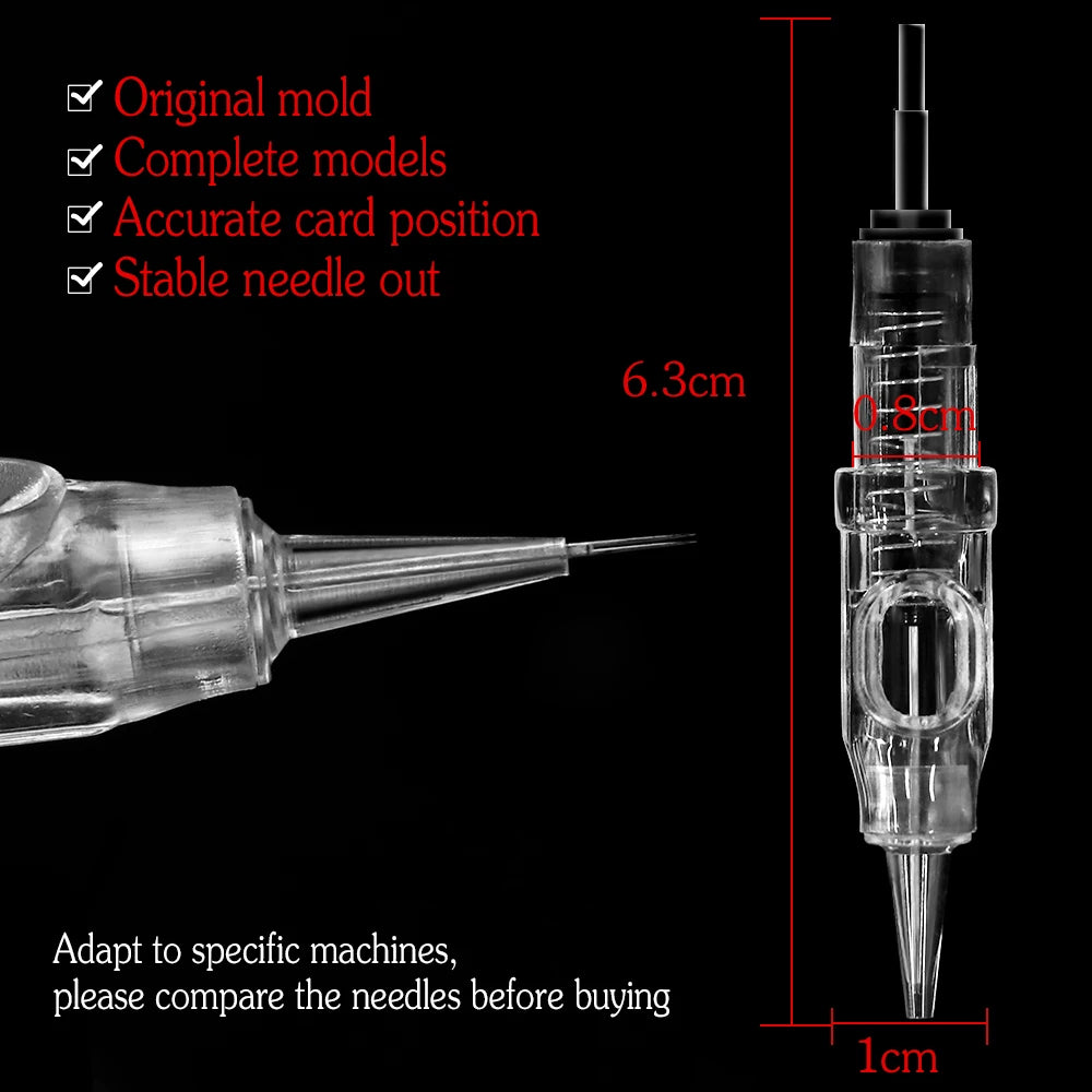 20Pcs Sterilized Tattoo Cartridge Needles 0.30MM PMU Permanent Eyebrow