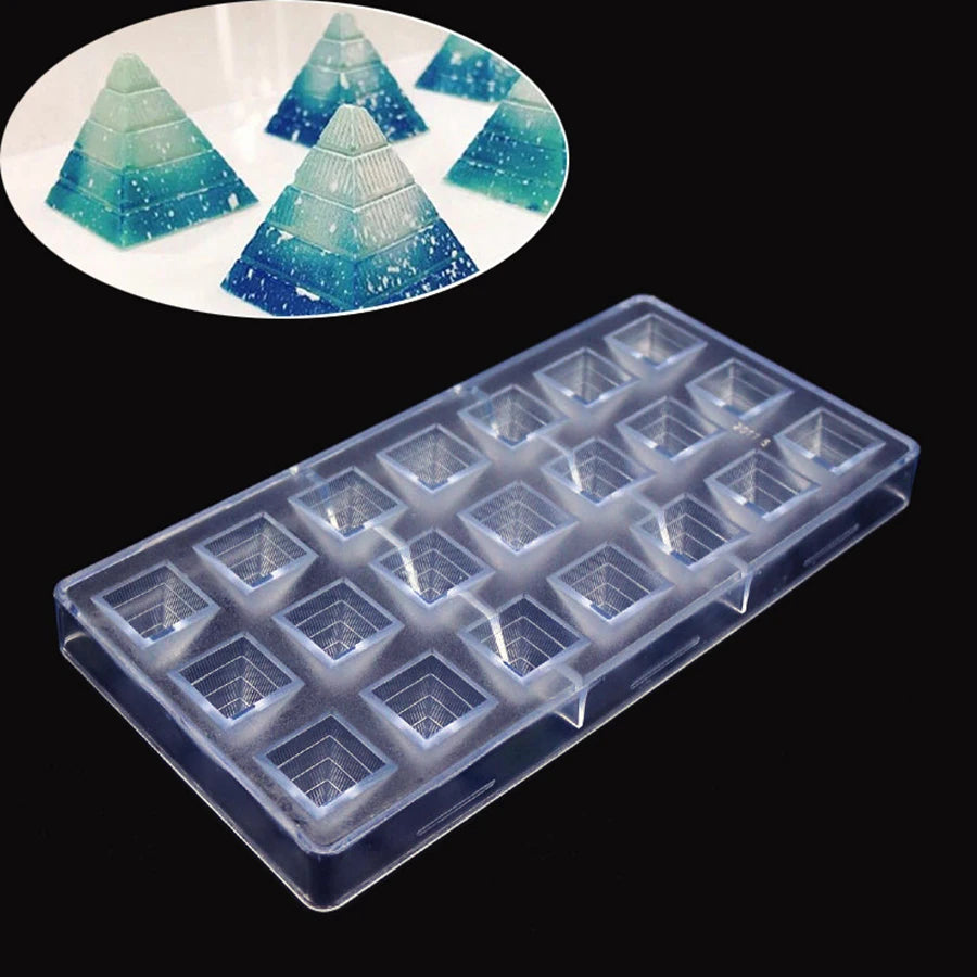 24 Styles Available Plastic Chocolate Mold Creative Rose Heart Diamond Cake Shape Kitchen Household Food Grade Candy Baking Mold