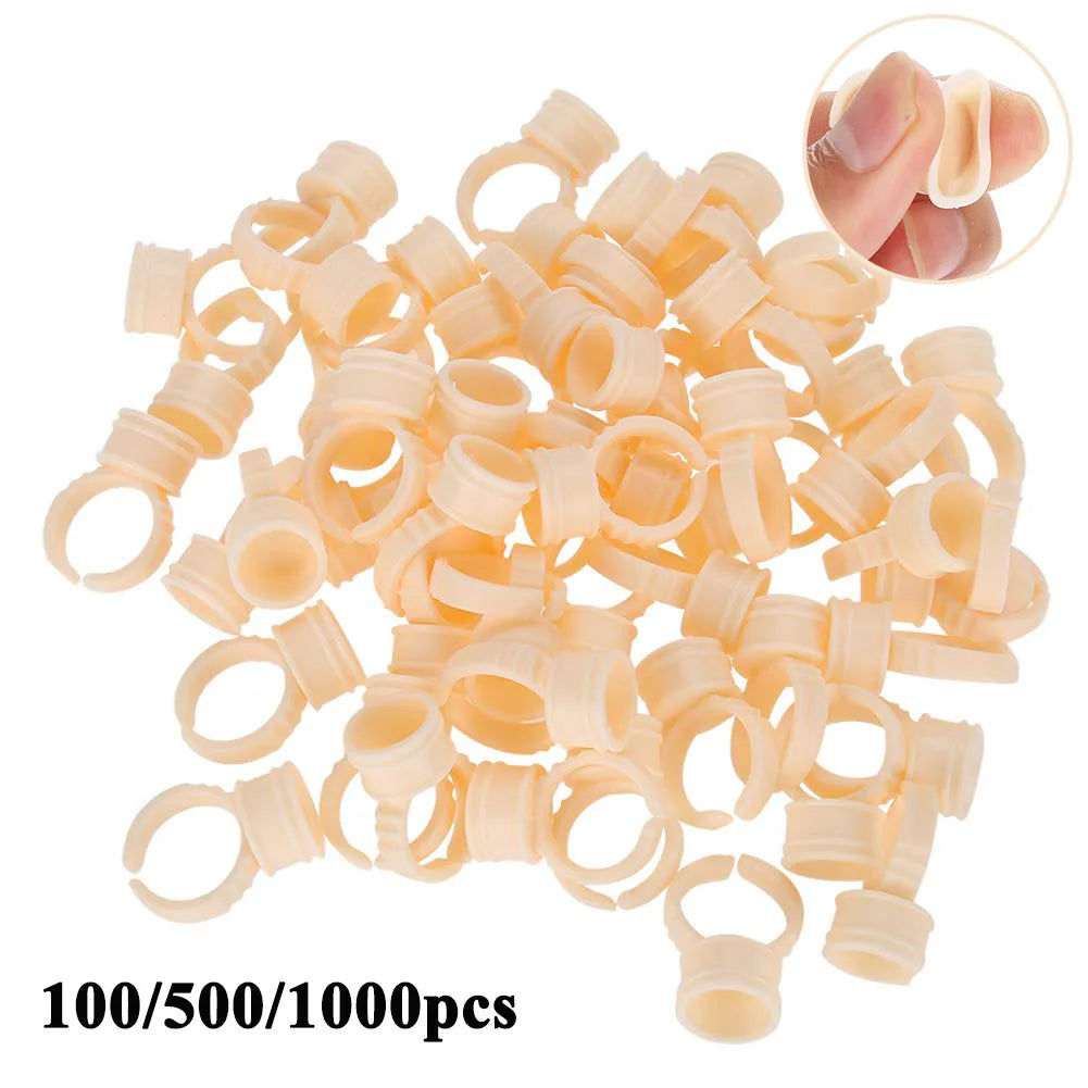 1000/500/100PCS Tattoo Ink Ring Cups Silicone Tattoo Ink Holder Pigment Container for Microblading Eyebrow Pigment Tattoo Supply
