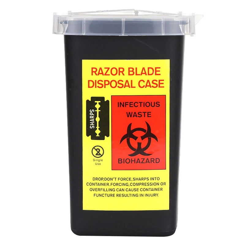 1L Plastic Tattoo Medical Supplies Container Waste Box Disposable Needle Tips Recycling Buckets Collection Tattoos Accessories