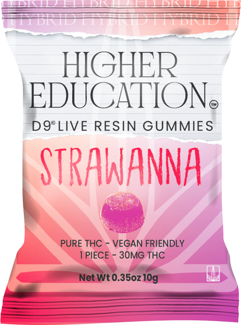 Higher Education 1200mg D9 Live Resin Gummies (30mg ea) 40ct