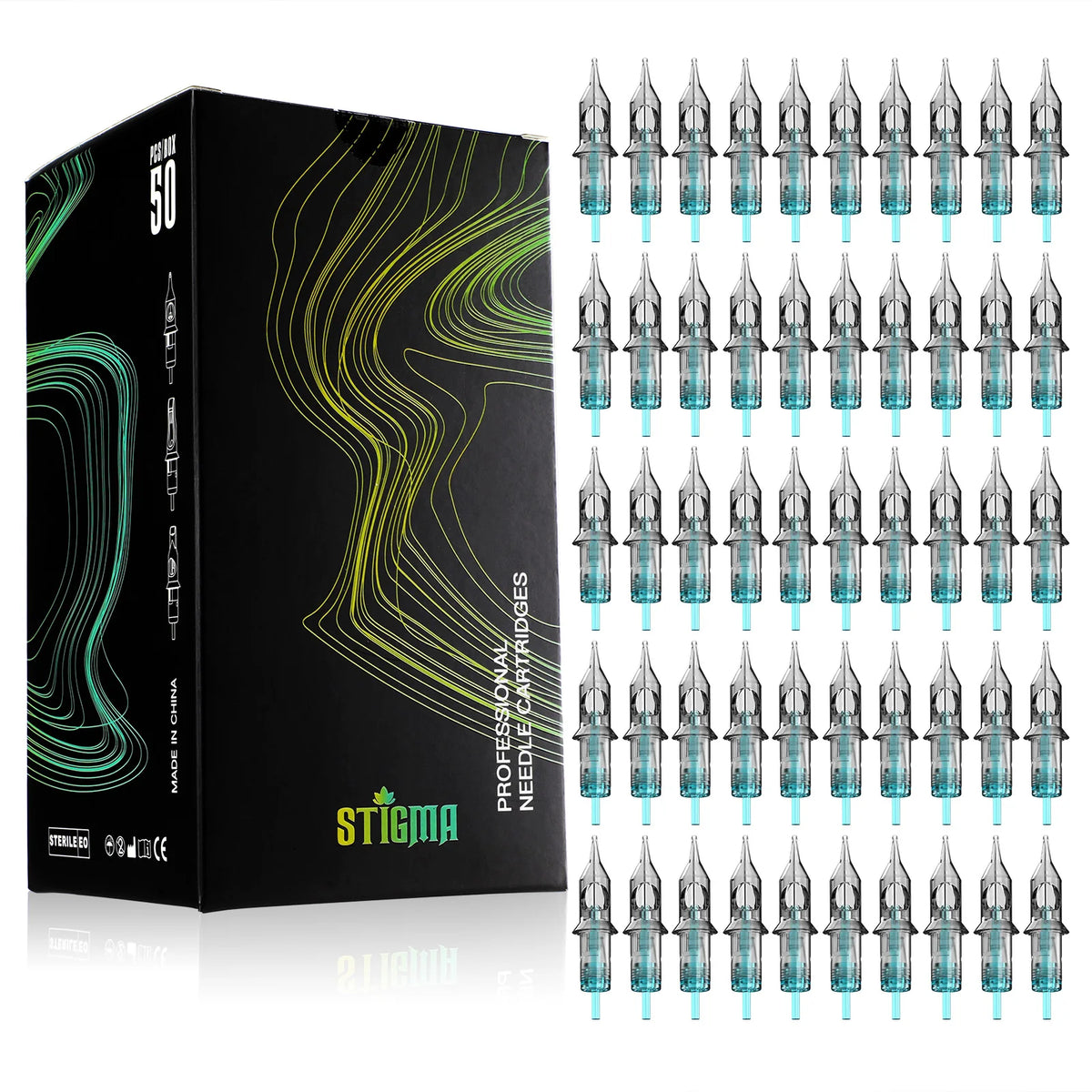 Stigma 20Pcs Disposable Tattoo Cartridges Needles RL/RS/RM 0.3MM 0.35MM