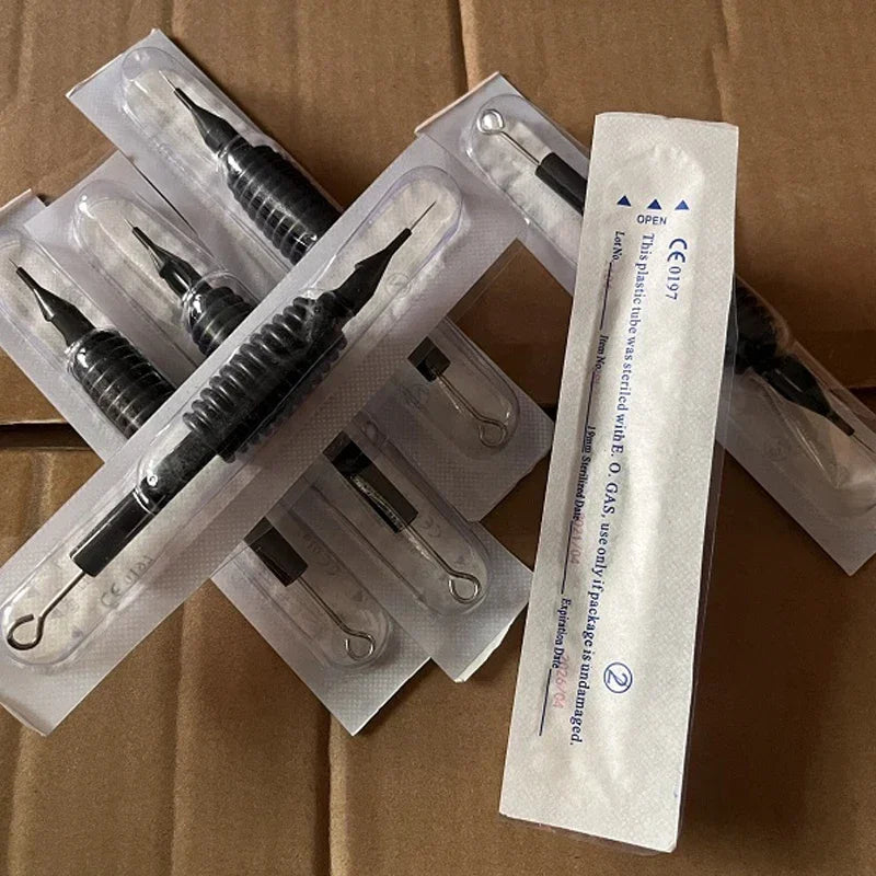 RL/RS/RM/M1/M2/F Sterile Disposable Tattoo Nozzle Needle Tips and Tube Grip Tattoo Needle Tattoo Machine Supplies 1pcs