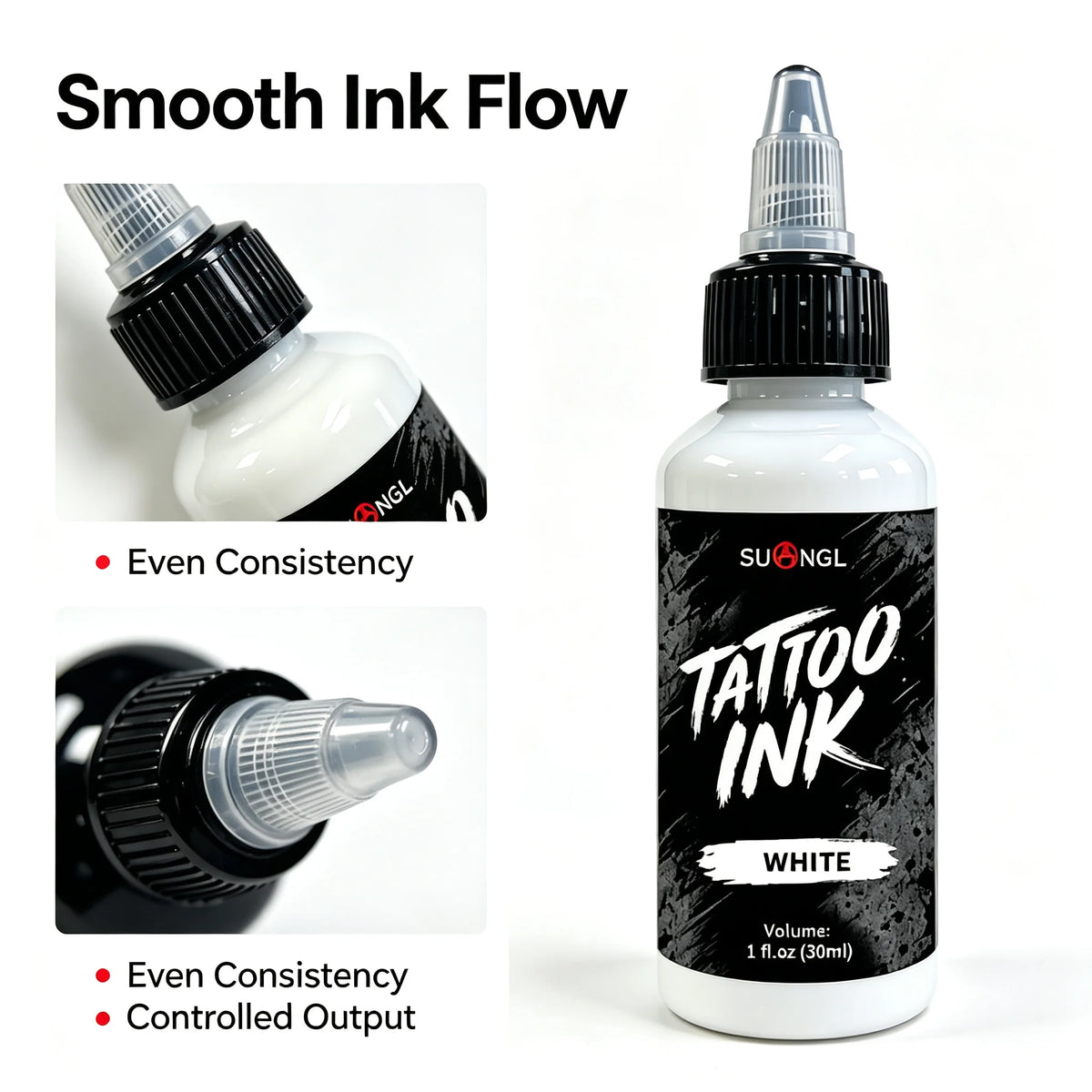 SUANGL 60ml White Tattoo Ink
