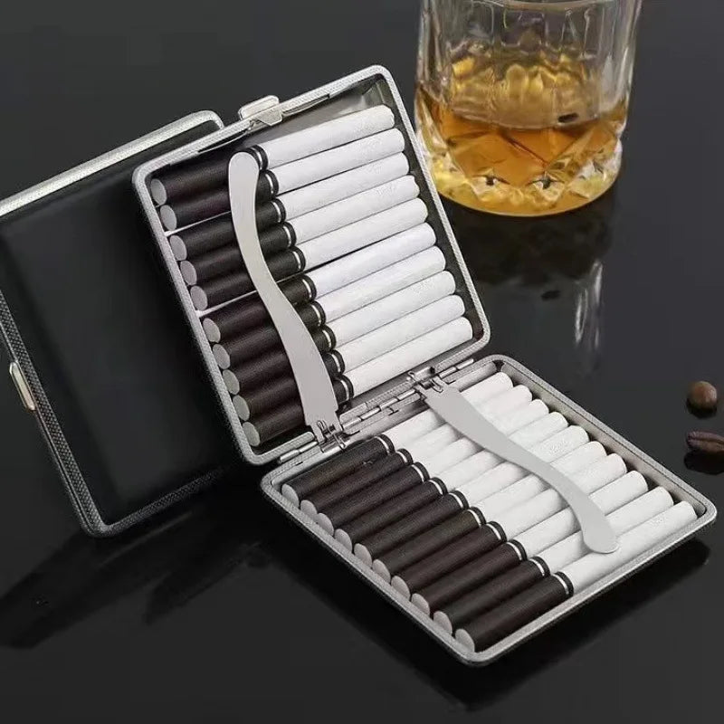 Metal Cigarette Case 20pcs Leather