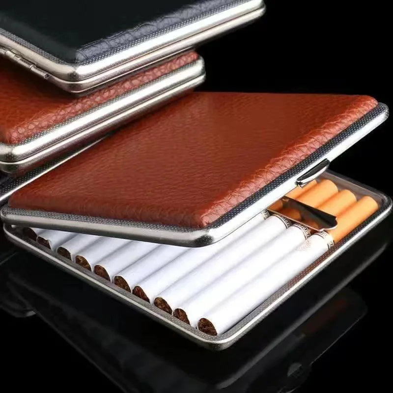 Metal Cigarette Case 20pcs Leather