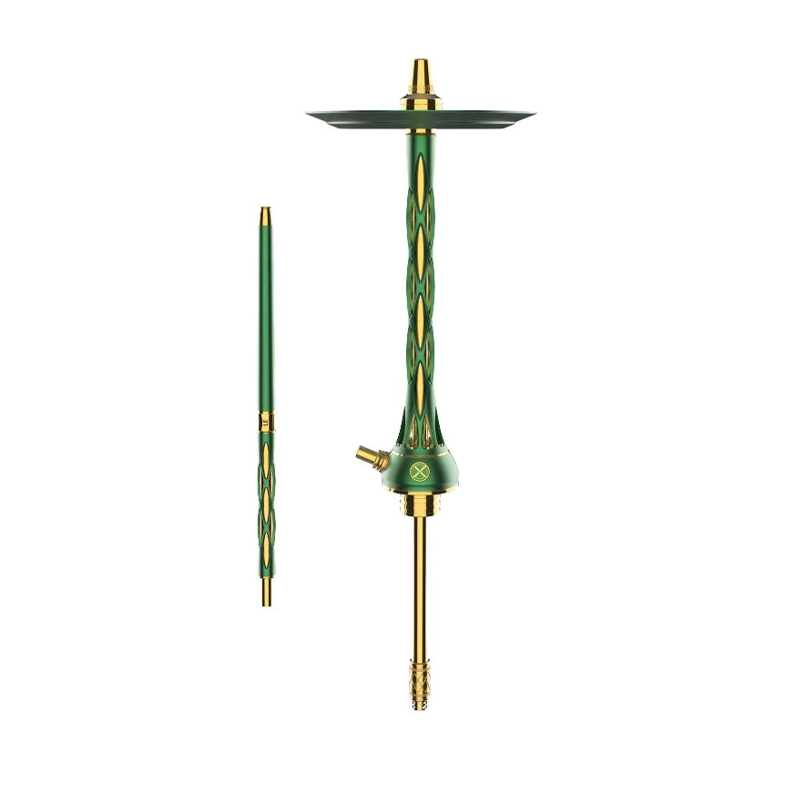 Factory Customizing Luxury Premium Hookah Stainless Steel High Quality Blade Hookah One M Green Gold Russian Hookah