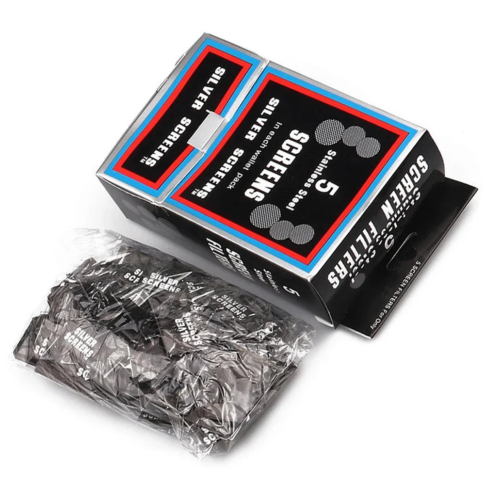 50/100PCS Tobacco Pipe Mesh Filter Silver Screen Hookah Water Pipe 20mm Thick Multifunctional Smoking Accessories
