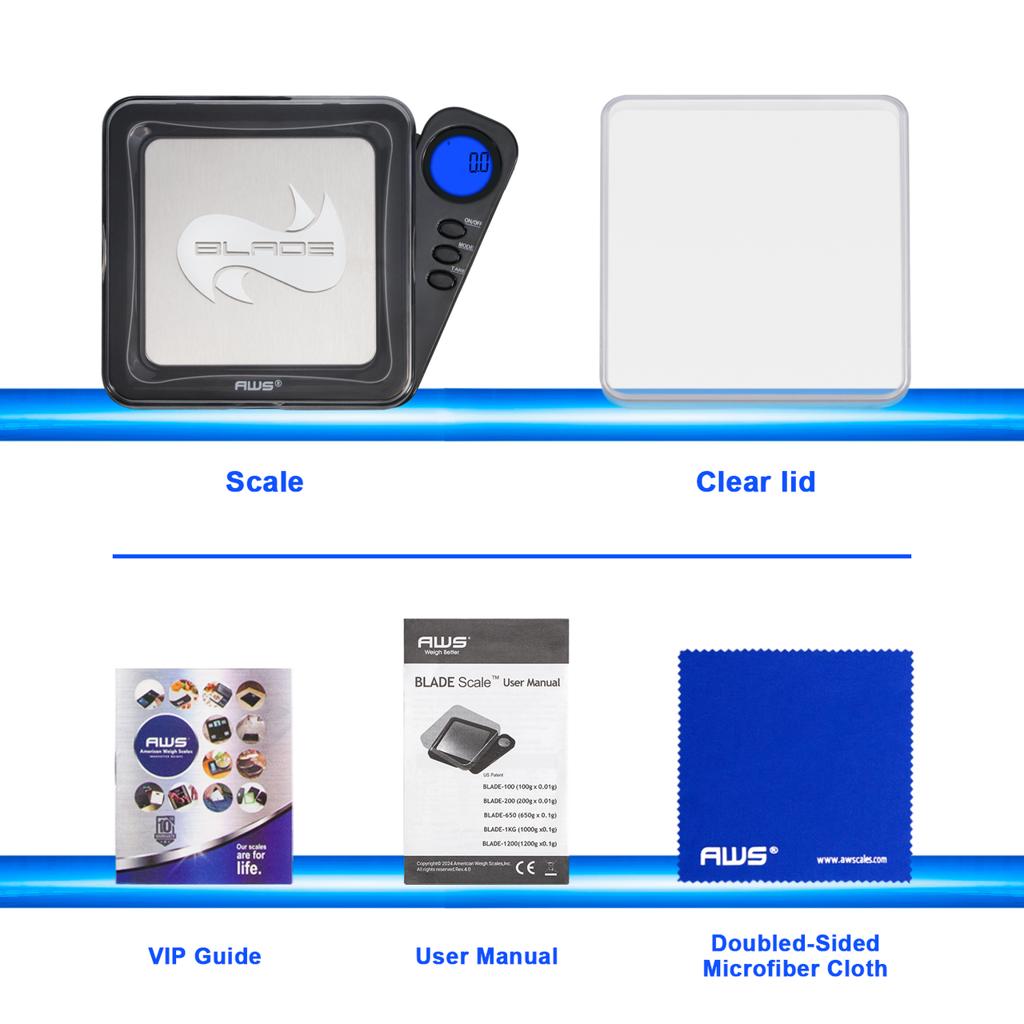 AWS Blade-1KG Digital Pocket Scale – 1000g x 0.1g