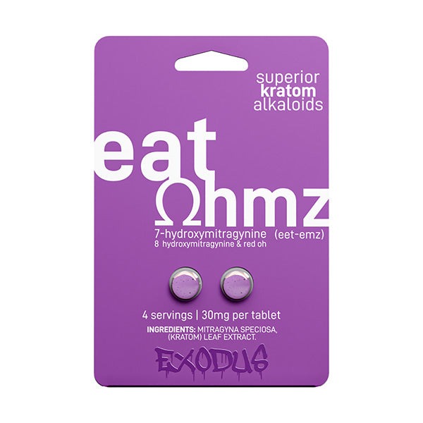 Exodus Eat Ohmz Kratom Alkaloid Tablets – 2 Count / 30 mg per Tablet