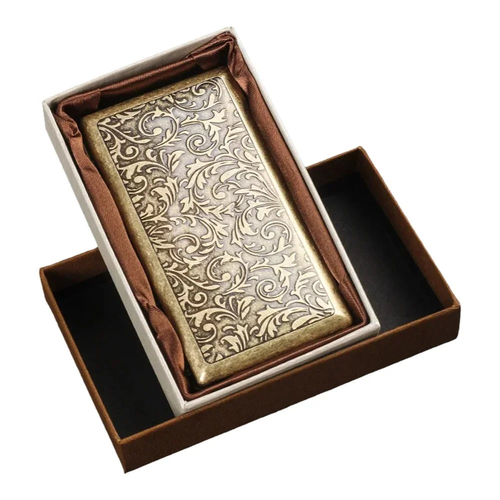Slim Embossed Cigarette Case 20 Sticks Capacity