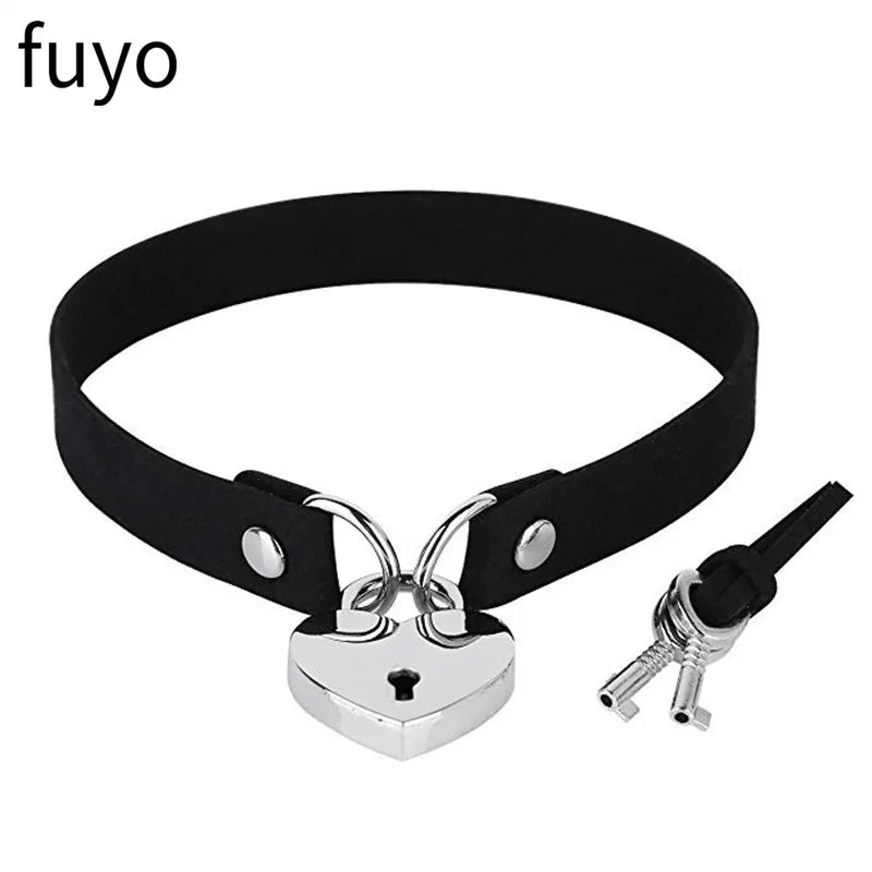 Gothic Punk Faux Leather Choker Necklaces