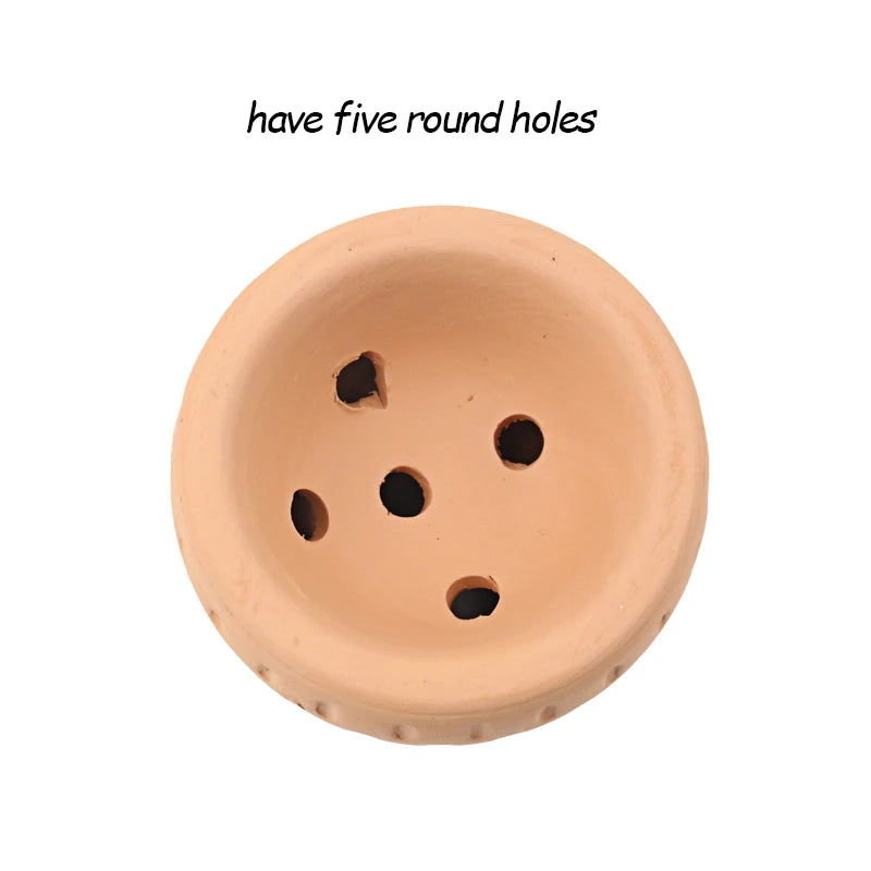 1PC Hookah Shisha Ceramic Five Holes Thermostable  Hookah Hose Handle Accessories