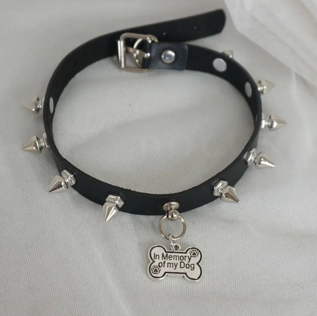 Harajuku Rivets Spike Leather Choker