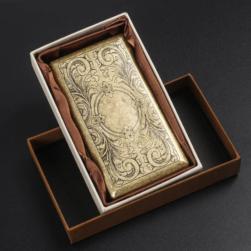 Slim Embossed Cigarette Case 20 Sticks Capacity