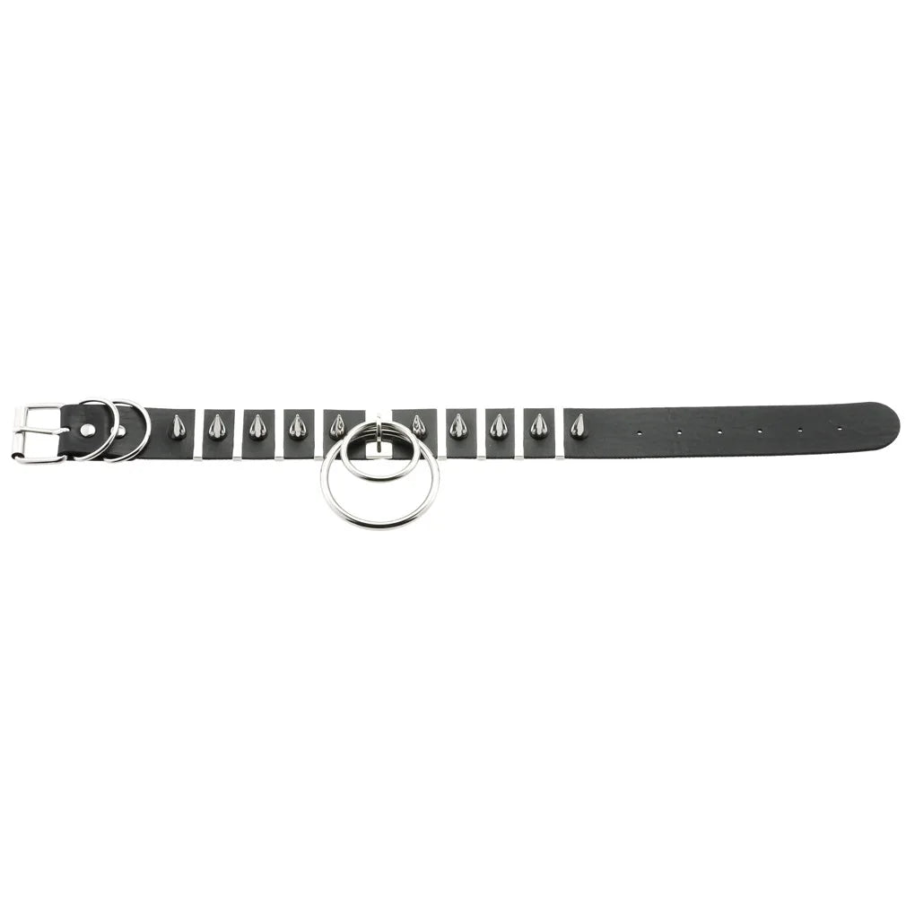 Punk Double O-Ring Spike Choker