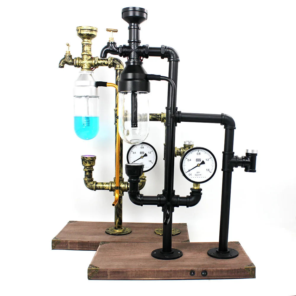 Big Metal Stem Hukka Night Club Shisha Bar Hookah Set Rechargeable LED Light Tall Chicha Narguile Hookah