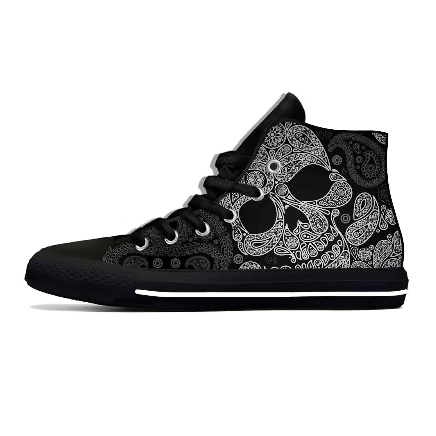 Sugar Skull Gothic High-Top Sneakers