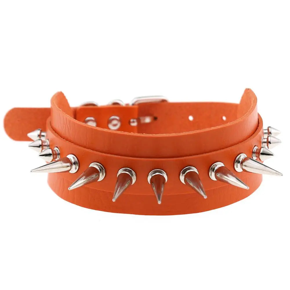 Punk Spiked Choker Collar