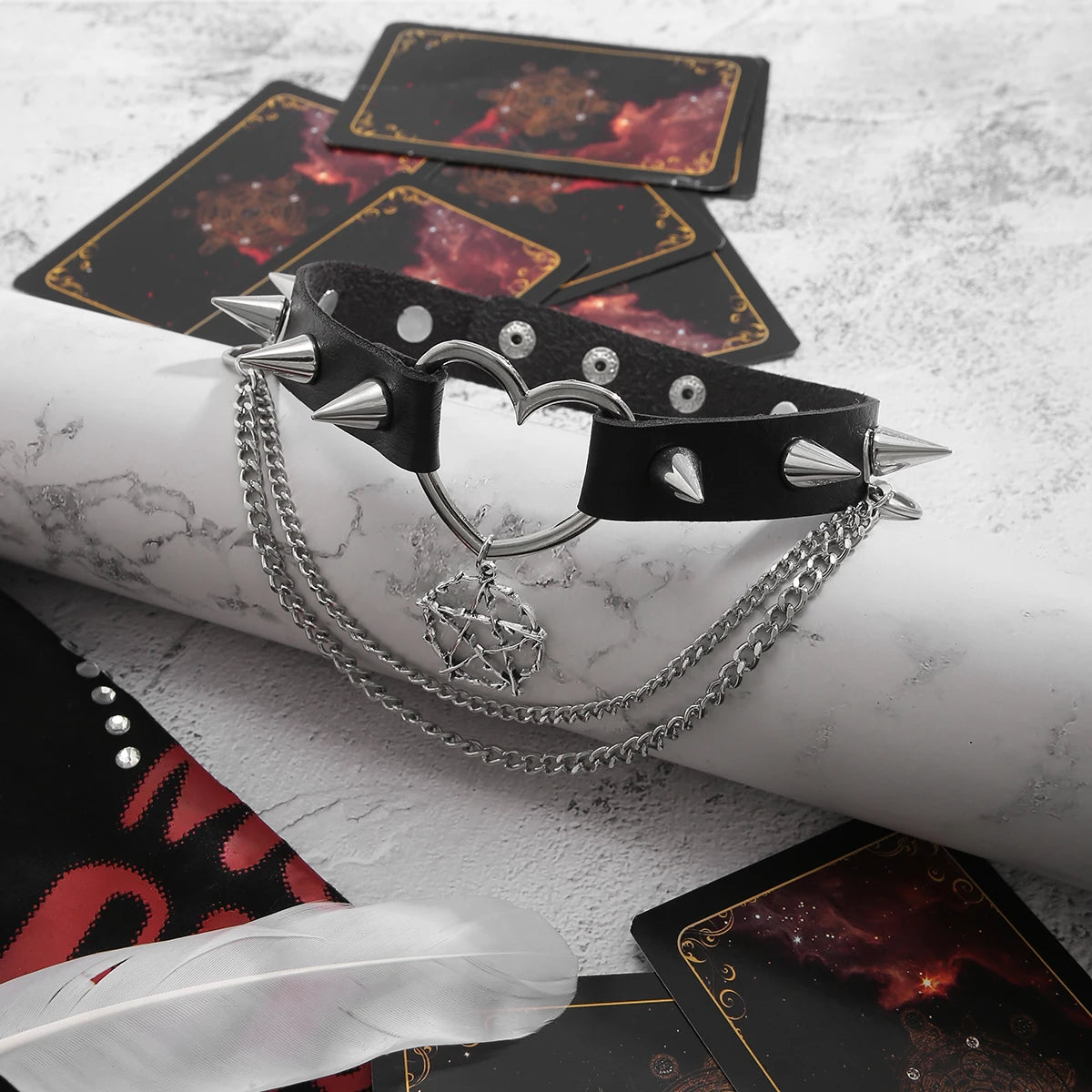 Harajuku Black Leather Choker