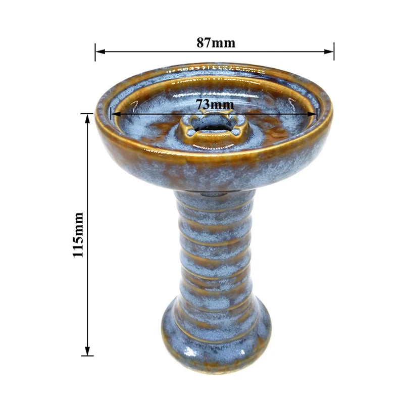 Ceramic Phunnel Hookah Bowl Funnel Hookha Flavor Cup Narguile Accessory Shisha Holder Nargila Container Nargile Parts for Burner