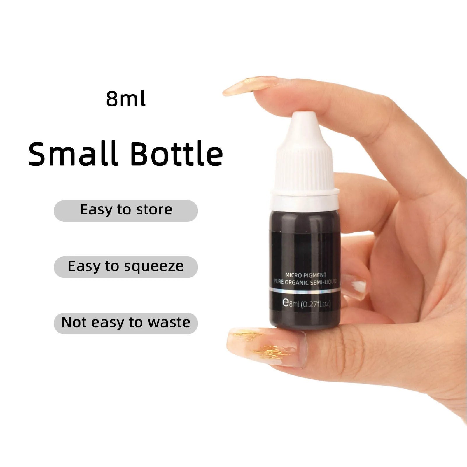 3pcs Brow Tattoo Ink Fast Colored Sealing Microblading Eyebrow Pigment Ink Long Lasting for Tattooist Practice Real Person Use