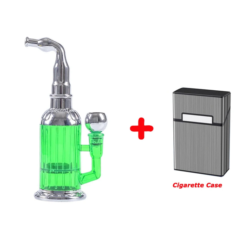 Newest Water Smoking Pipe Portable Circulation Cigarette Holder Shisha Hookah Cigarette Bottle Best Smoking Gift for Men Women