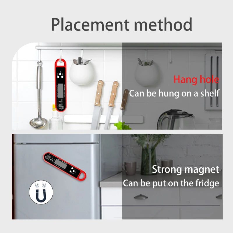 Professional Meat Thermometer Digital, Instant Read With High Accuracy Waterproof & Backlit For Grill, BBQ, Oven, Kitchen