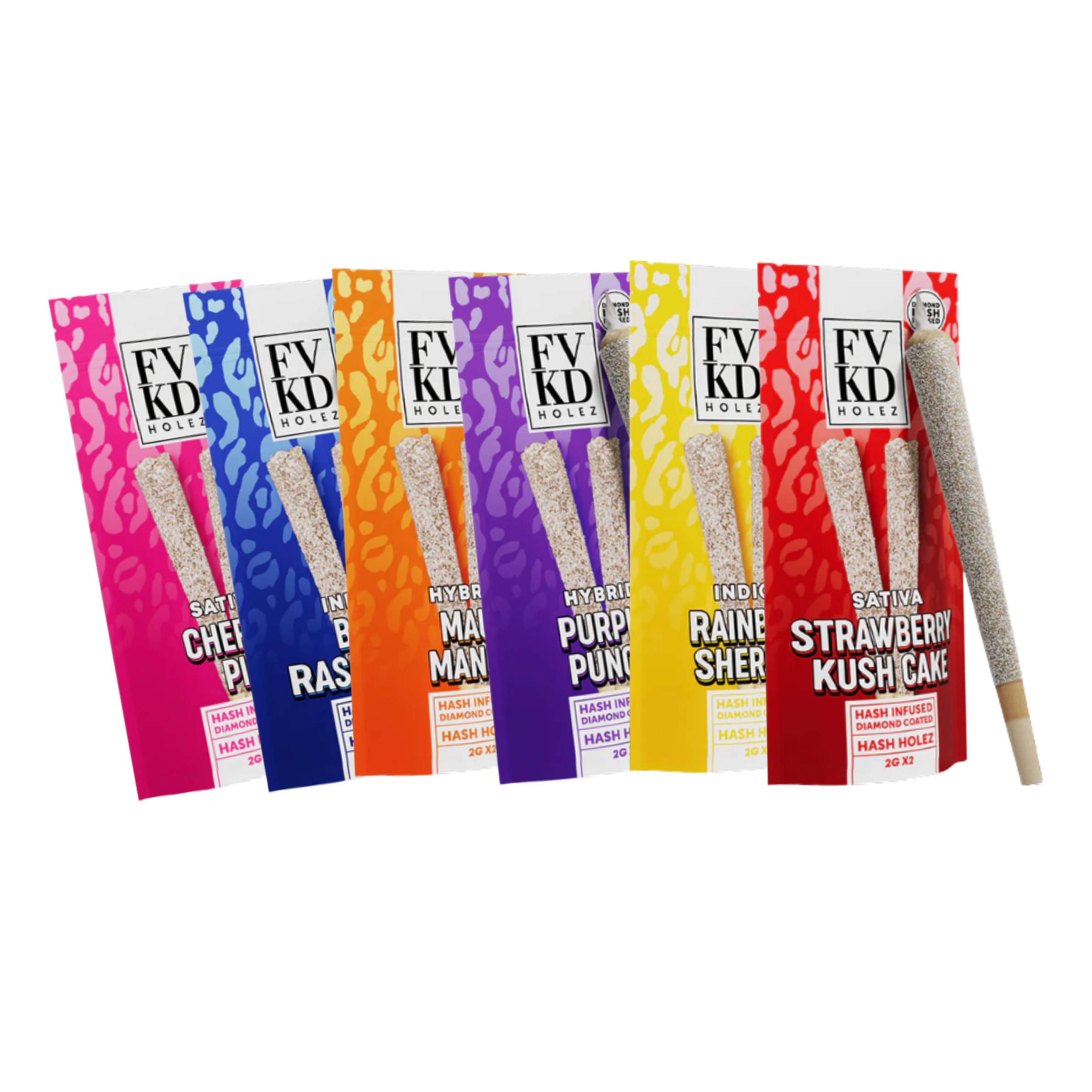 FVKD Diamond Hash Holez Premium Indoor Prerolls 2ct X 2g