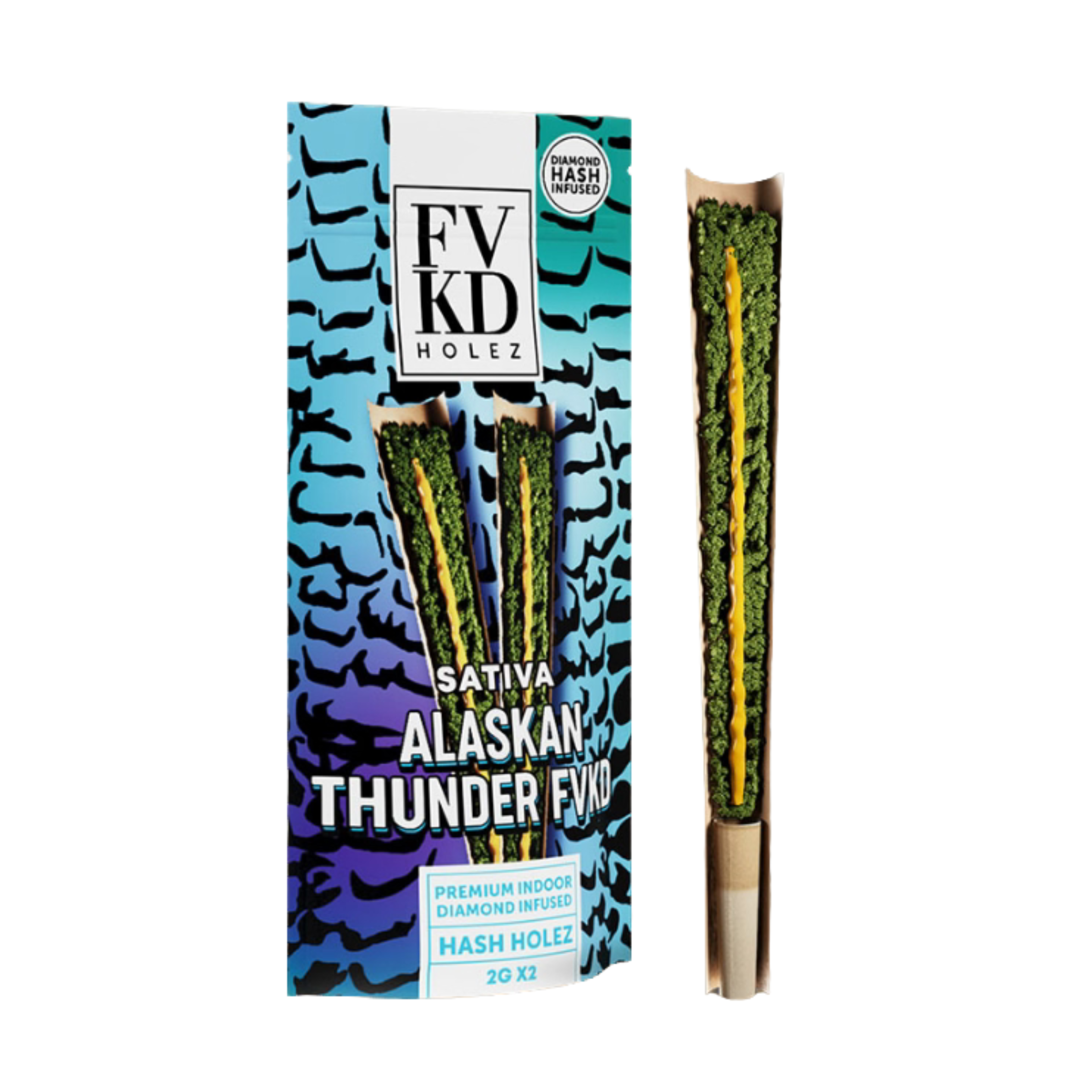 FVKD Diamond Hash Holez Premium Indoor Prerolls 2ct X 2g
