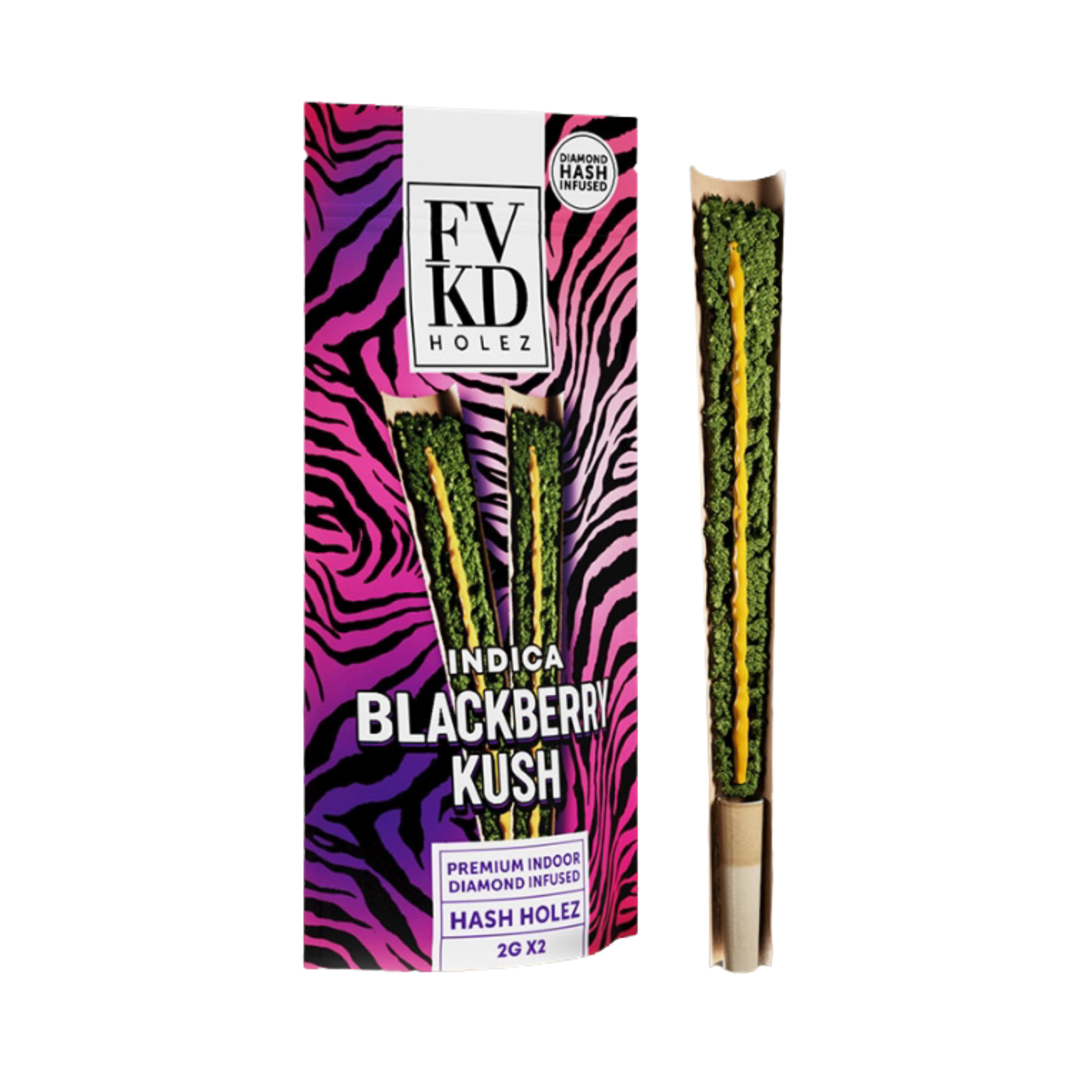 FVKD Diamond Hash Holez Premium Indoor Prerolls 2ct X 2g