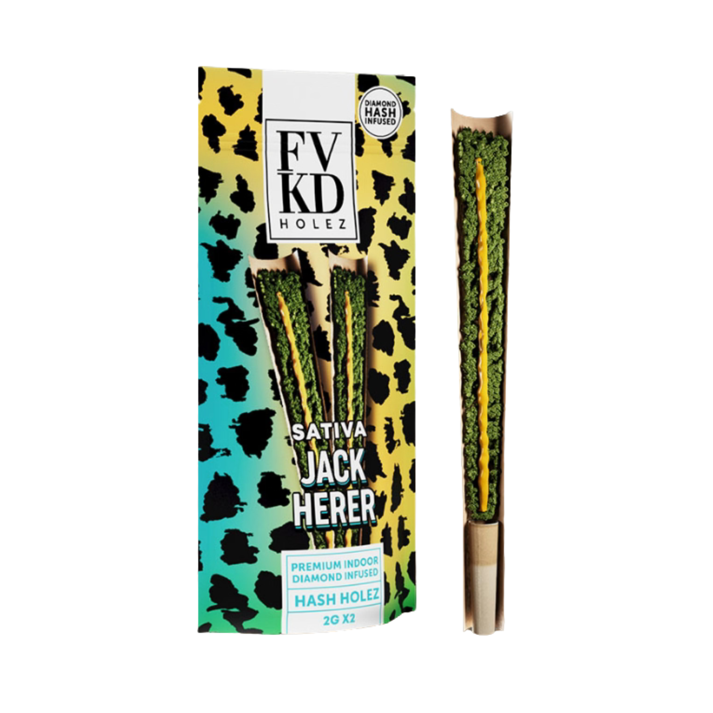 FVKD Diamond Hash Holez Premium Indoor Prerolls 2ct X 2g