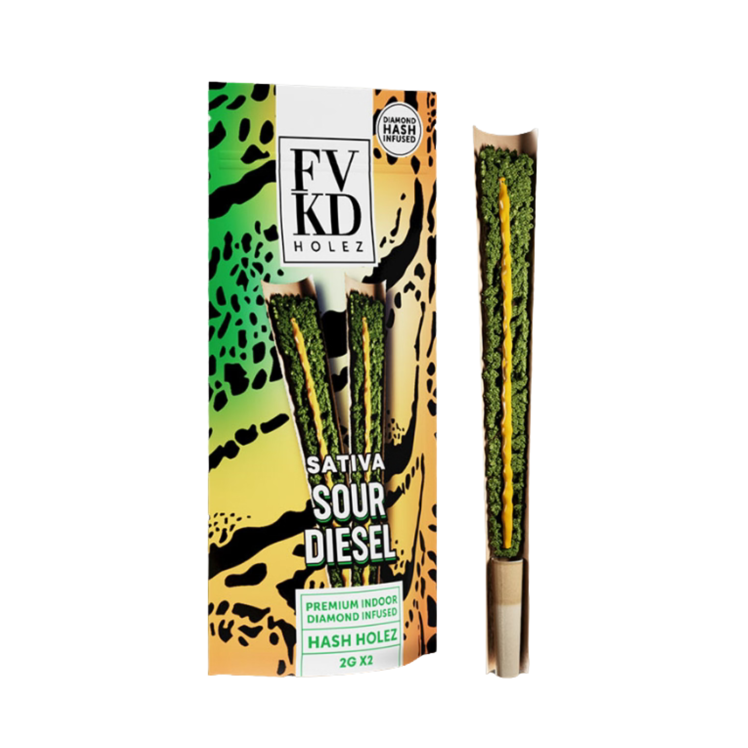 FVKD Diamond Hash Holez Premium Indoor Prerolls 2ct X 2g