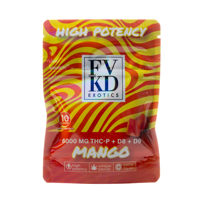 FVKD Exotics Gummies 6000MG (10ct) THC-P + D8 + D9