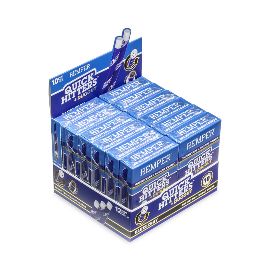 Hemper Quick Hitters Dugout 10-Packs | Blueberry - 12ct Display