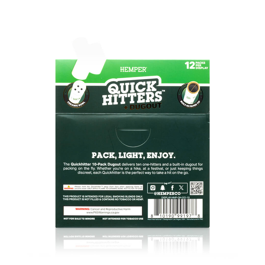 Hemper Quick Hitters Dugout 10-Packs | Natural - 12ct Display