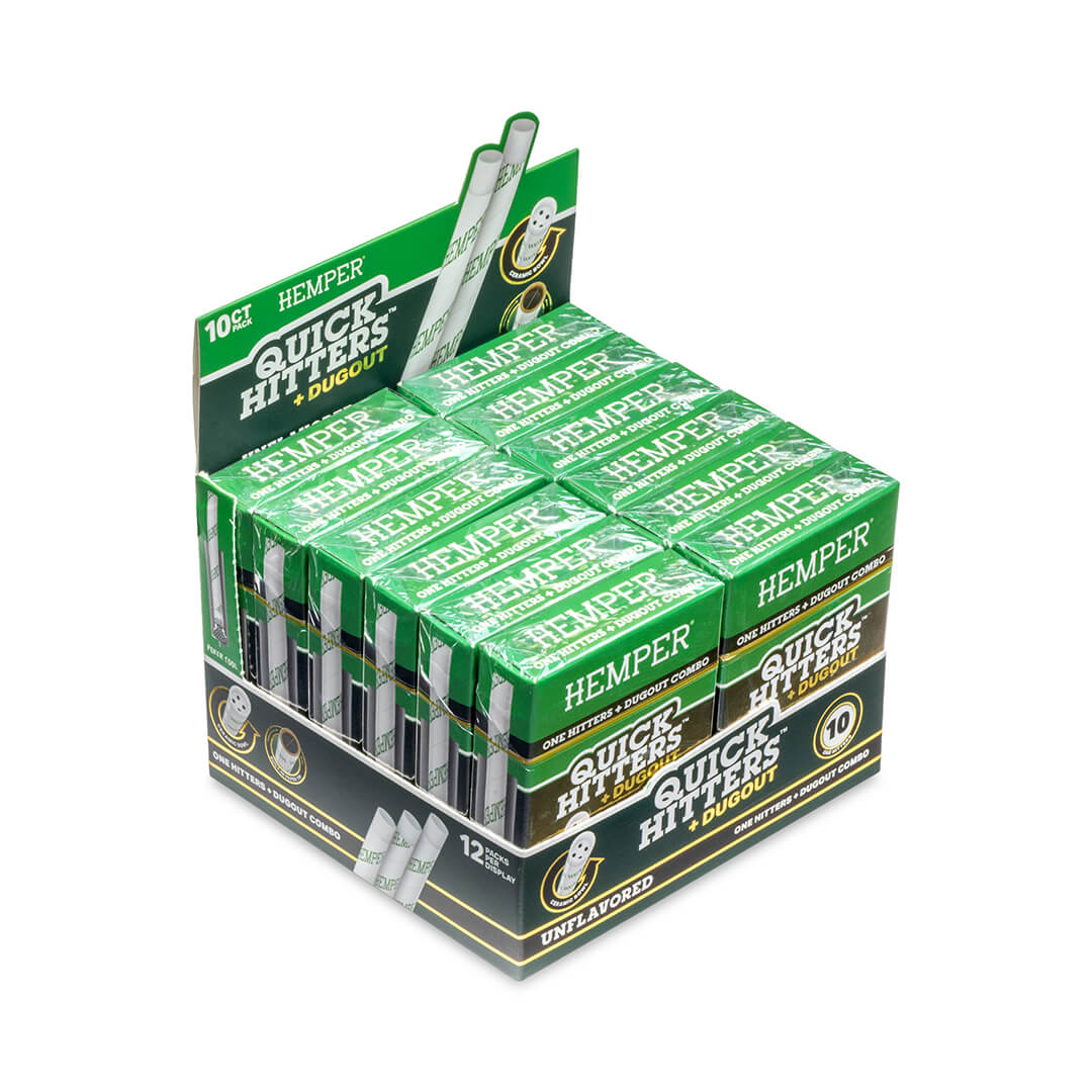Hemper Quick Hitters Dugout 10-Packs | Natural - 12ct Display