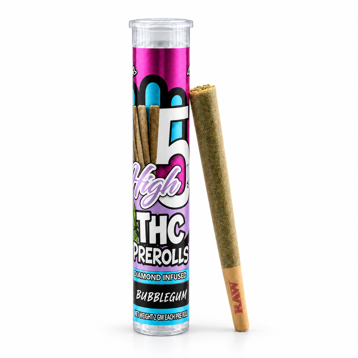 High 5 Diamond-Infused THC Pre-Rolls – 2g
