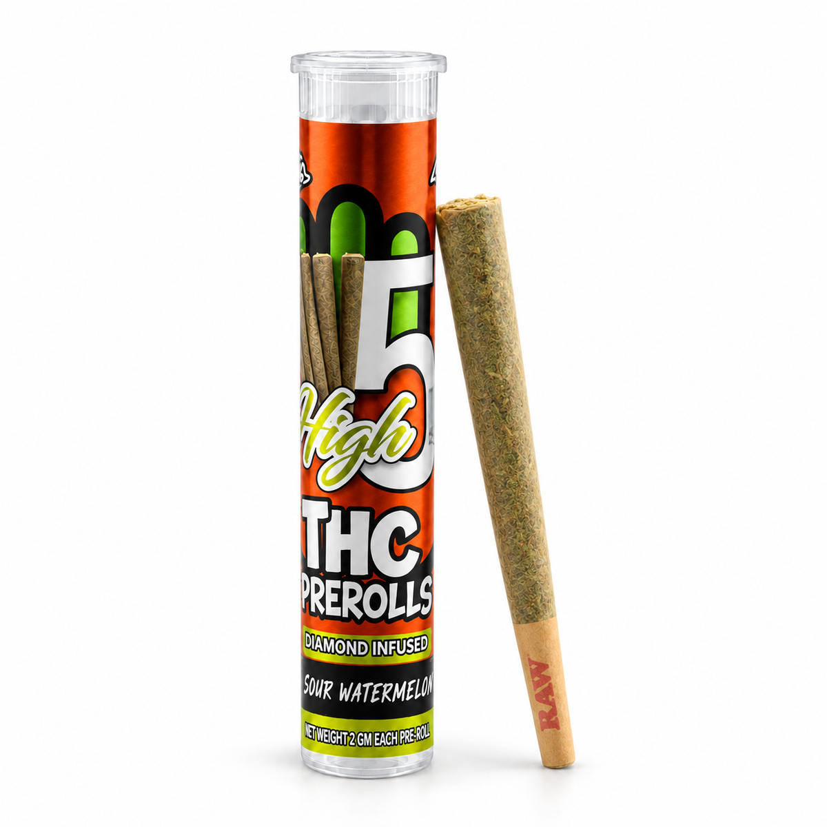 High 5 Diamond-Infused THC Pre-Rolls – 2g